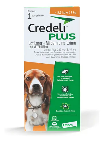 Credeli Plus para Cães de 5,5 A 11 KG