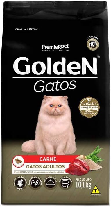 Golden Gatos Adultos Golden Carne 10 1Kg