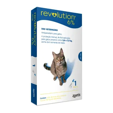 Revolution 6% para Gatos de 2,6kg a 7,5kg