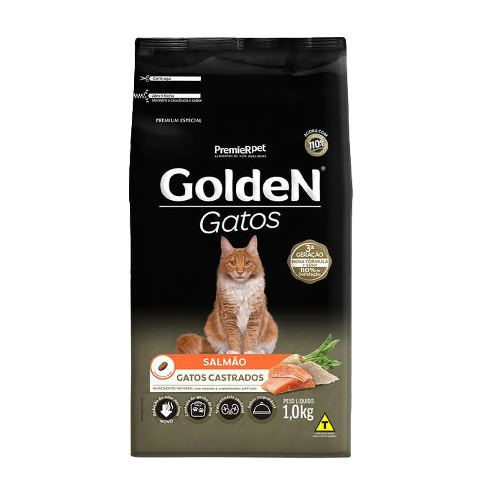Golden Gatos Castrados Salmão 1 kg