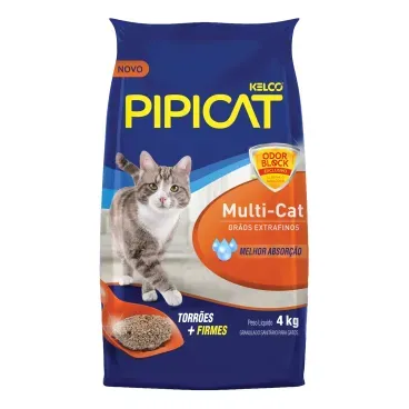 Areia Pipicat Multi-Cat para Gatos 4 kg