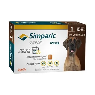 Simparic 40 a 60kg Cães 120mg