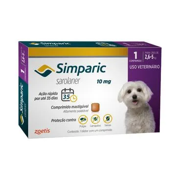 Simparic 10mg Para Cães 2,6 a 5kg